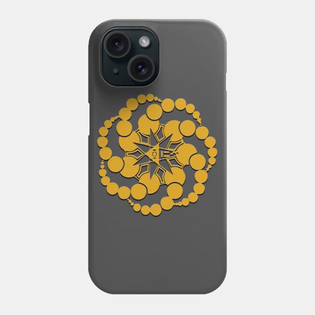 Crop Circle 2 In Gold Phone Case by Whites Designs
