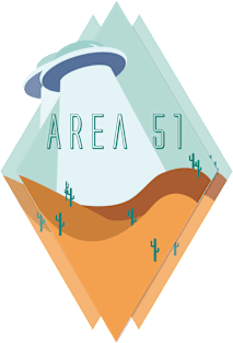 Triple Diamond-View Desert Area 51 in Teal Magnet