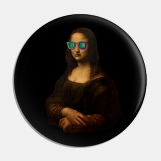 Mona lisa sunglasses lipstick funny Pin