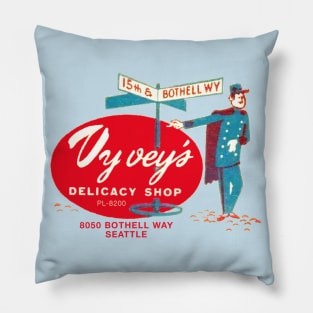 Vintage Oy Vey's Delicacy Shop of Seattle Pillow