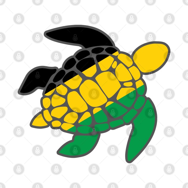 Sea Turtle Jamaica Flag Plastic Free Save The Sea Colorful Turtles by TravelTime