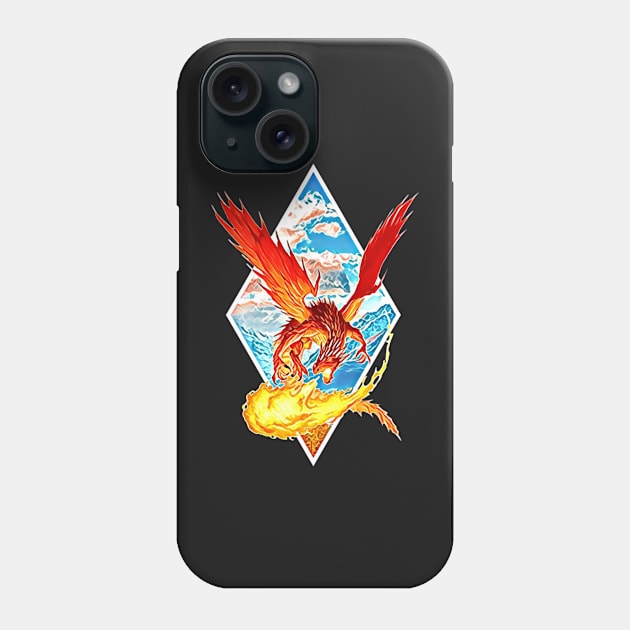 Red Dragon Breathing Fire - White - Fantasy Phone Case by Fenay-Designs