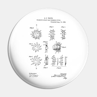 Telescopic Rotary Sole Trimming Cutter Vintage Patent Hand Drawing Pin