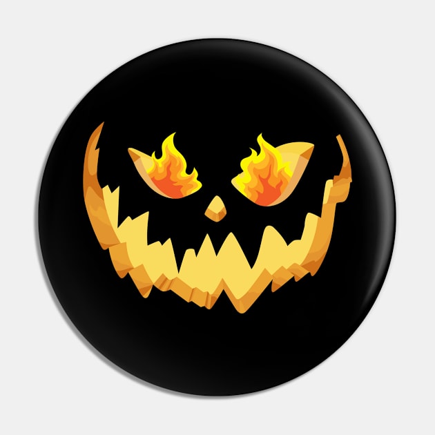 Scary Halloween Pumpkin Face Pin by BrightGift