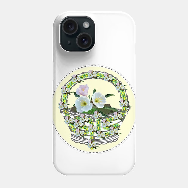 Abound in Hope Flower Basket (Playful Art) Phone Case by Bill Ressl at Center To Awaken Kindness