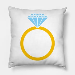 Diamond Ring With Gold Band Pillow