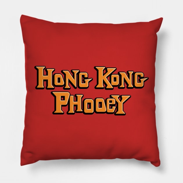 Hong Kong Phooey Titles Pillow by GraphicGibbon