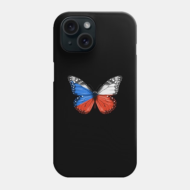 Czech Flag  Butterfly - Gift for Czech From Czech Republic Phone Case by Country Flags