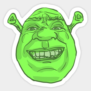 Shrek face meme Sticker for Sale by calamity02