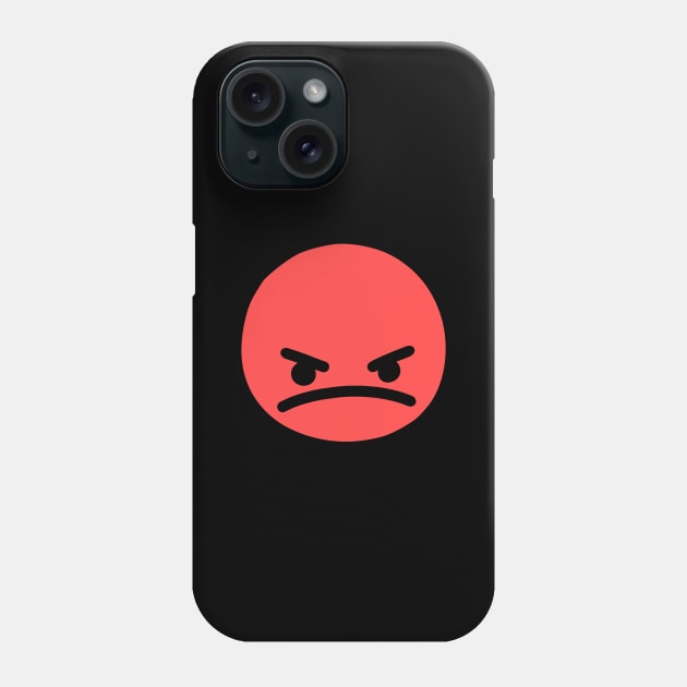 Red Angry Face Phone Case by Zeeph