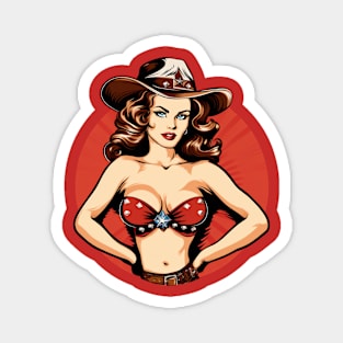 Beautiful american cowgirl Magnet