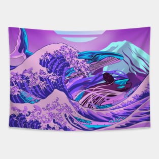 Great Wave off Kanagawa Whale Orca Tapestry