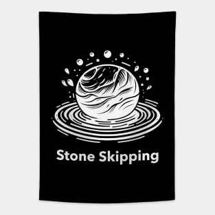 Stone Skipping Skimming Tapestry