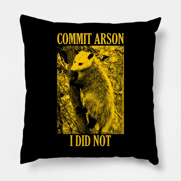 I Did NOT Commit Arson Pillow by giovanniiiii