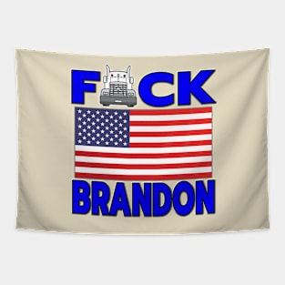 F-CK BRANDON FREEDOM CONVOY - TRUCKERS FOR FREEDOM - USA FREEDOM CONVOY 2022 TRUCKERS BLUE LETTERS Tapestry