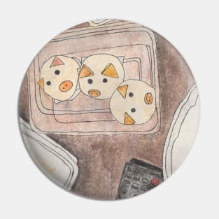 Piggy Custard Buns, a still life Pin