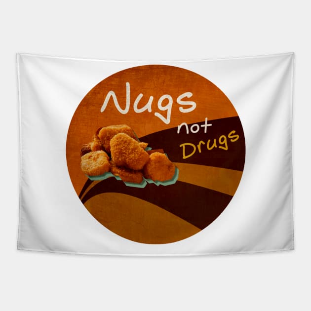 Nugs not drugs circle vintage Tapestry by Aloenalone