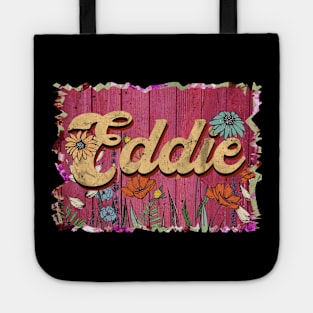 Classic Eddie Personalized Flowers Proud Name Tote