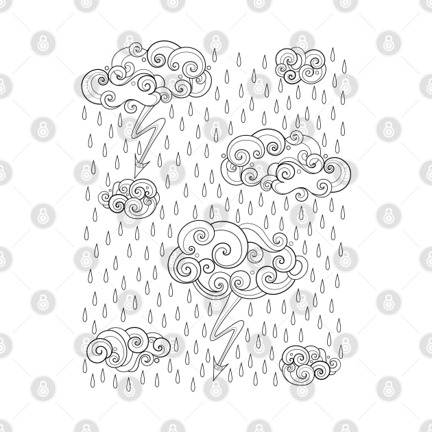 Noncolored Fairytale Weather Forecast Print by lissantee