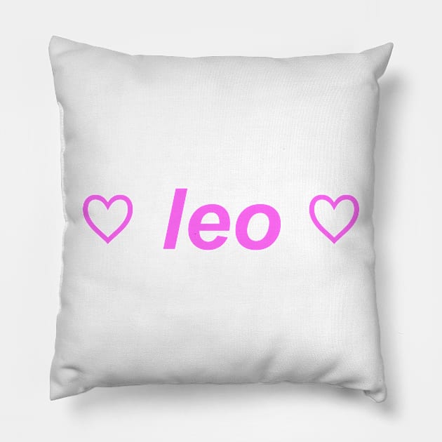 "leo" ♡ Y2K zodiac slogan Pillow by miseryindx 