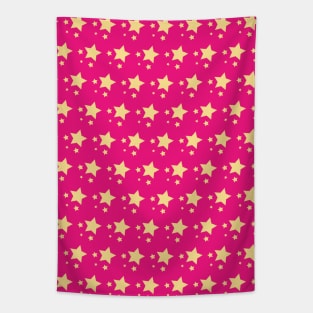 Aden | Yellow and Pink Stars Pattern Tapestry