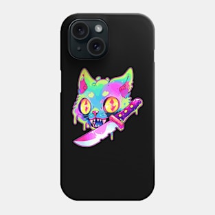 Psychedelic Rave Cat EDM Trippy Festival Phone Case