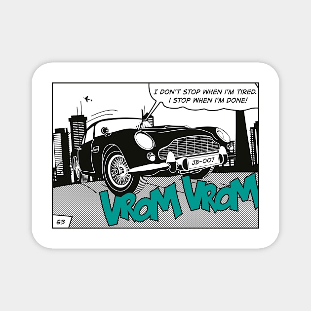 vrom vrom Aston Martin db5 Magnet by bworkdesign