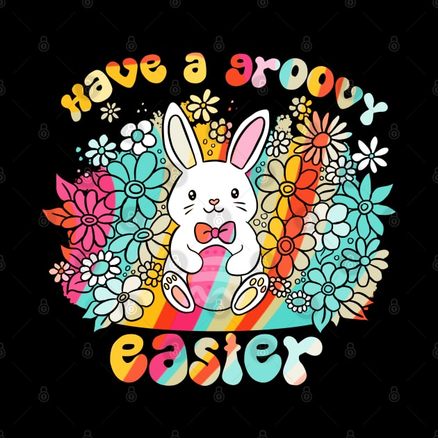 Have a groovy easter a cute and fun easter bunny by Yarafantasyart