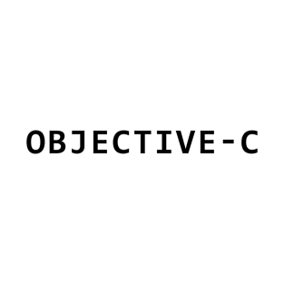 Objective-C programing language simple dark logo T-Shirt