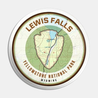 Yellowstone Souvenir Map - Lewis Falls Pin