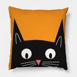 Curious cat Pillow