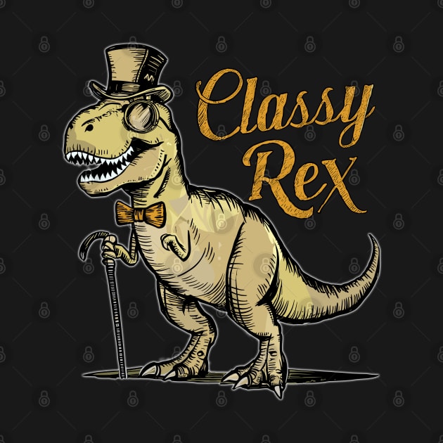 Funny Classy Rex Tyrannosaurus Rex Dinosaur Design by Terra Fossil Merch