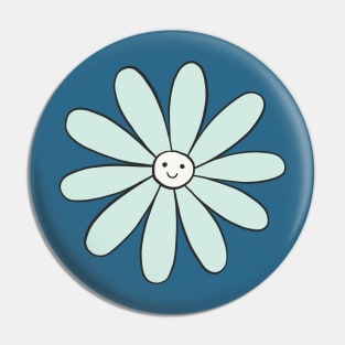 Happy Flower Mint Pin