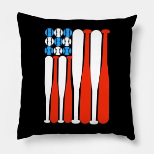 Baseball lovers American flag design Pillow