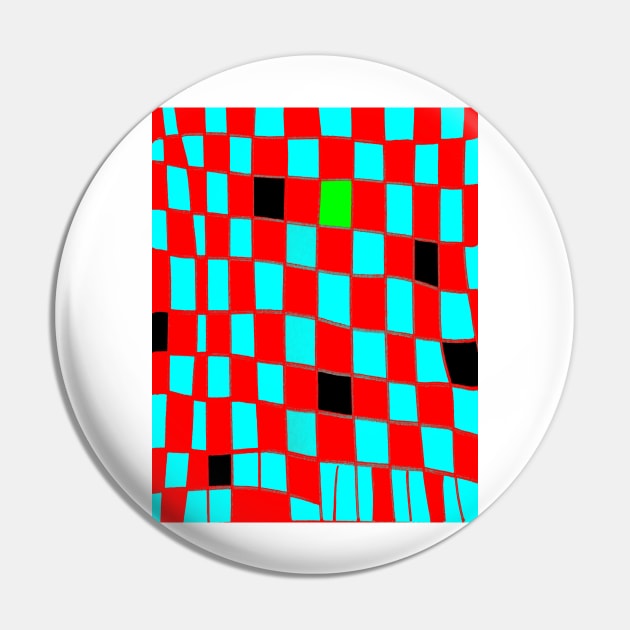 Funky check red n blue Pin by TonyBroadbent