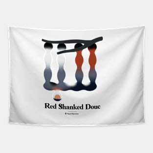 Bold monkey print "red shanked douc" Tapestry