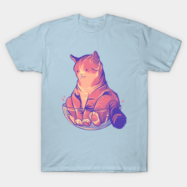 Funny cat - if it fits, it sits! - Funny Cat - T-Shirt