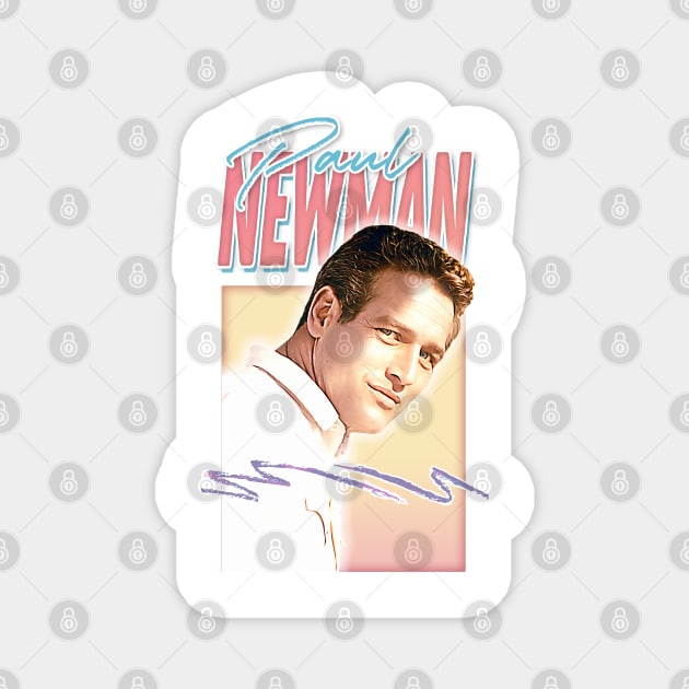 Paul Newman - Retro Aesthetic Style Fan Art Design Magnet by DankFutura