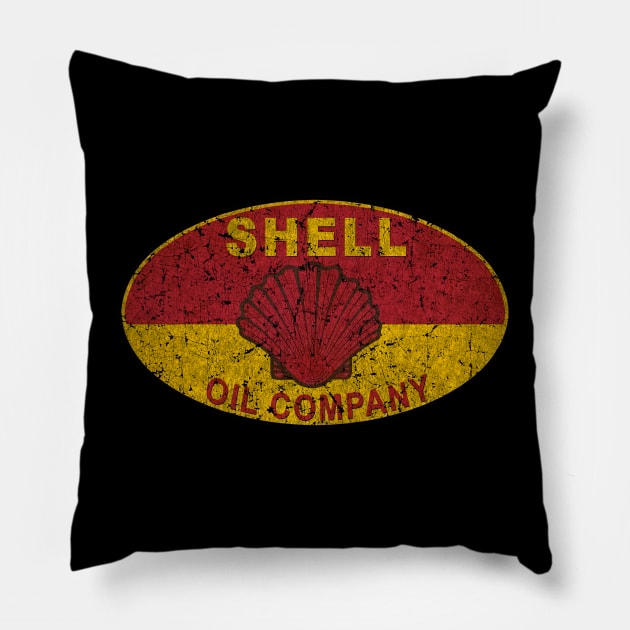 SHELL OIL COMPANY - VINTAGE Pillow by bengkelmarimin