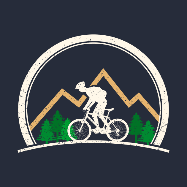 Mountain Bike Retro Style Extreme Hiking Lovers Gift by klimentina