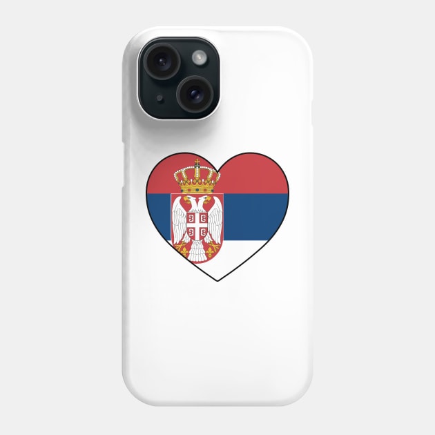 Heart - Serbia Phone Case by Tridaak