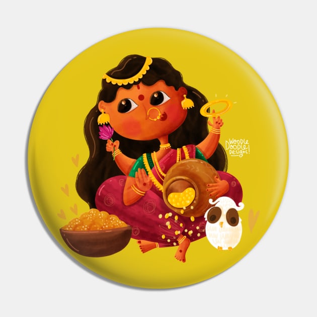 Lakshmi Maa Pin by WoodleDoodleDesigns