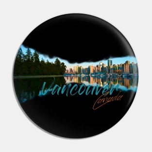 Vancouver, Canada: Downtown and Stanley Park Skyline Pin