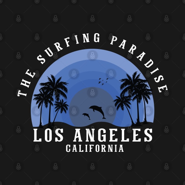 Los Angeles California Surfing Palm And Beach Paradise 80s 70s by bougieFire