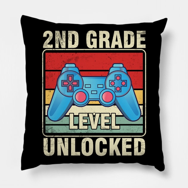 Gamer Student Senior Back To School 2nd Garde Level Unlocked Pillow by hoaikiu