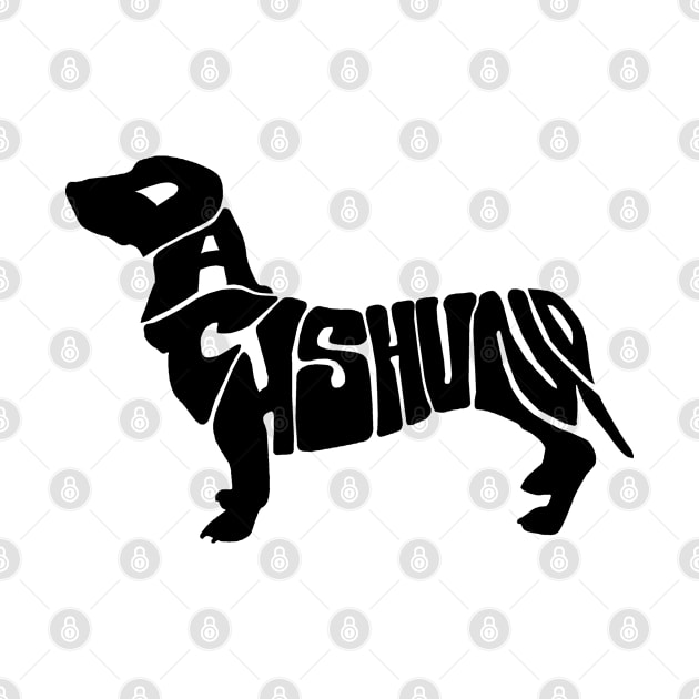 Dachshund Typography by Grafikstudio