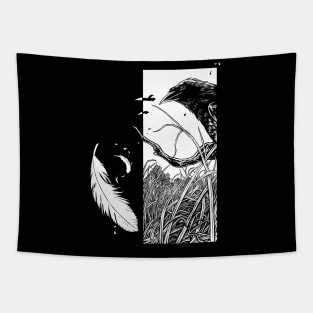 The field and the crow (Dark) Tapestry