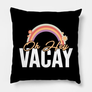 Retro Summer Beach Vacation Motivational Sayings Pillow