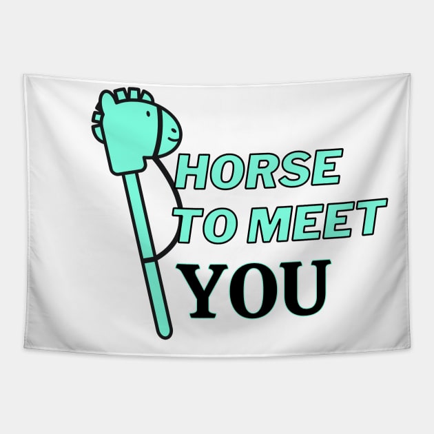 horse to meet you Tapestry by T-Vinci