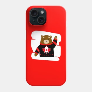 PATRIOTIC Canada Day Bear Gifts Phone Case
